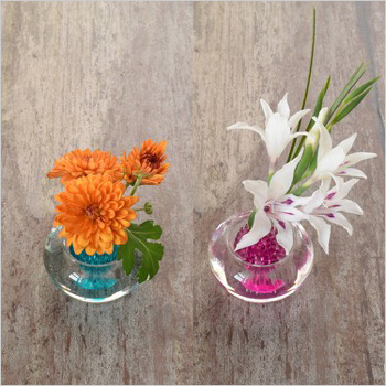 Vaso giapponese in vetro per fiori piccolo